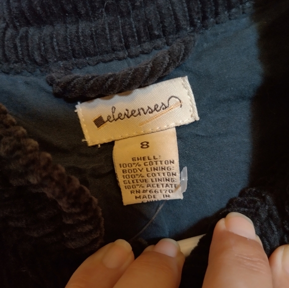 Anthropologie Elevenses Embroidered Corduroy Jacket Size 8 - Picture 3 of 3